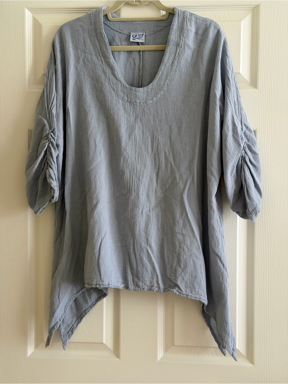 Oh My Gauze! Outfit Wide-Leg Pull-On Pants with blue grey tunic - Picture 2 of 5